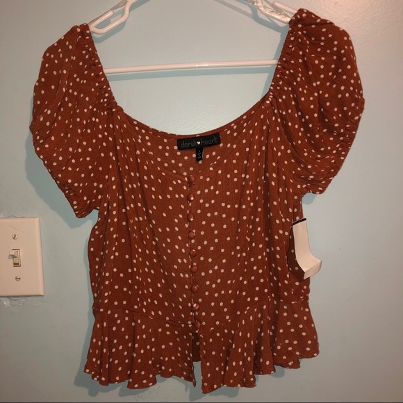 Polka Dot Crop Top - Picture 2 of 4
